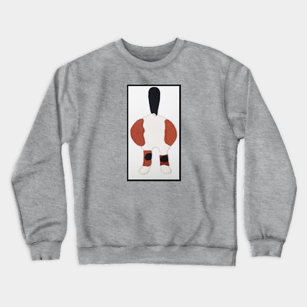 Excerpt from 3 Cat Butts #2-Calico Cat Crewneck Sweatshirt by ErinBrieArt